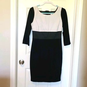 White House Black Market color block body con dres